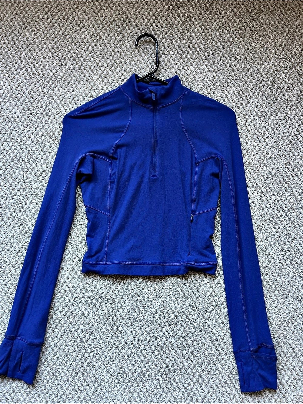Lululemon Define Cropped Half Zip *Luon Blue Pullover